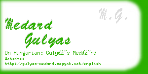 medard gulyas business card